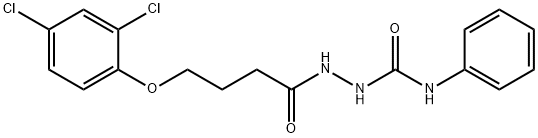 2-[4-(2,4-dichlorophenoxy)butanoyl]-N-phenylhydrazinecarboxamide Struktur