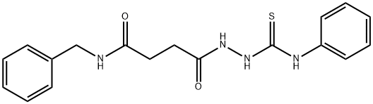 4-[2-(anilinocarbothioyl)hydrazino]-N-benzyl-4-oxobutanamide Structure
