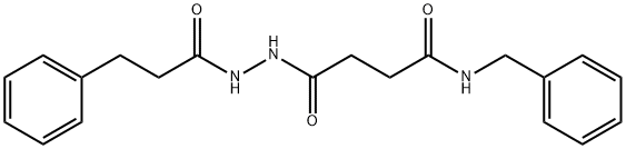 N-benzyl-4-oxo-4-[2-(3-phenylpropanoyl)hydrazino]butanamide Structure