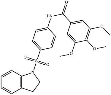 N-[4-(2,3-dihydro-1H-indol-1-ylsulfonyl)phenyl]-3,4,5-trimethoxybenzamide Structure