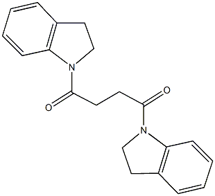 1-[4-(2,3-dihydro-1H-indol-1-yl)-4-oxobutanoyl]indoline 结构式