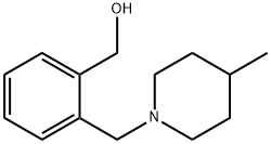 {2-[(4-methyl-1-piperidinyl)methyl]phenyl}methanol 化学構造式