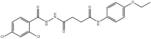 4-[2-(2,4-dichlorobenzoyl)hydrazino]-N-(4-ethoxyphenyl)-4-oxobutanamide Struktur