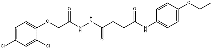 4-{2-[(2,4-dichlorophenoxy)acetyl]hydrazino}-N-(4-ethoxyphenyl)-4-oxobutanamide Structure