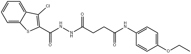 4-{2-[(3-chloro-1-benzothien-2-yl)carbonyl]hydrazino}-N-(4-ethoxyphenyl)-4-oxobutanamide|