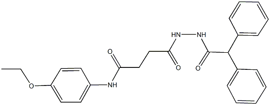 4-[2-(diphenylacetyl)hydrazino]-N-(4-ethoxyphenyl)-4-oxobutanamide 结构式