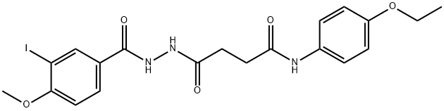 356541-35-0 N-(4-ethoxyphenyl)-4-[2-(3-iodo-4-methoxybenzoyl)hydrazino]-4-oxobutanamide