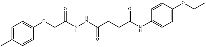 N-(4-ethoxyphenyl)-4-{2-[(4-methylphenoxy)acetyl]hydrazino}-4-oxobutanamide Structure