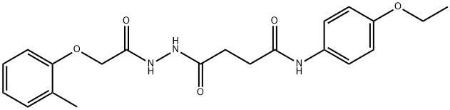 N-(4-ethoxyphenyl)-4-{2-[(2-methylphenoxy)acetyl]hydrazino}-4-oxobutanamide Structure