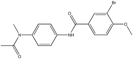 N-{4-[acetyl(methyl)amino]phenyl}-3-bromo-4-methoxybenzamide Structure