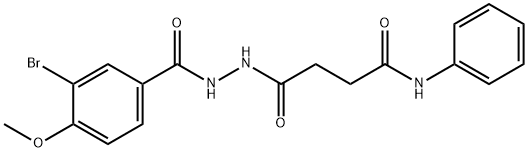 4-[2-(3-bromo-4-methoxybenzoyl)hydrazino]-4-oxo-N-phenylbutanamide|
