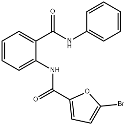 N-[2-(anilinocarbonyl)phenyl]-5-bromo-2-furamide 结构式