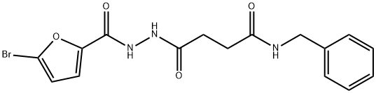 N-benzyl-4-[2-(5-bromo-2-furoyl)hydrazino]-4-oxobutanamide Structure