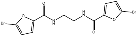 5-bromo-N-{2-[(5-bromo-2-furoyl)amino]ethyl}-2-furamide 化学構造式