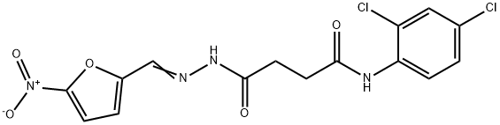 N-(2,4-dichlorophenyl)-4-[2-({5-nitro-2-furyl}methylene)hydrazino]-4-oxobutanamide Structure