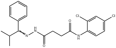 N-(2,4-dichlorophenyl)-4-[2-(2-methyl-1-phenylpropylidene)hydrazino]-4-oxobutanamide,356564-13-1,结构式