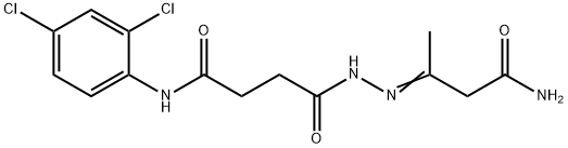 4-[2-(3-amino-1-methyl-3-oxopropylidene)hydrazino]-N-(2,4-dichlorophenyl)-4-oxobutanamide Structure