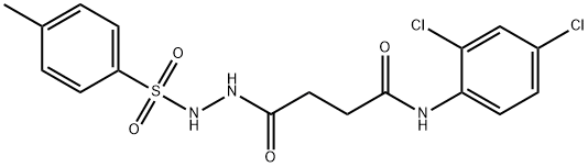 N-(2,4-dichlorophenyl)-4-{2-[(4-methylphenyl)sulfonyl]hydrazino}-4-oxobutanamide Struktur