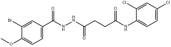 4-[2-(3-bromo-4-methoxybenzoyl)hydrazino]-N-(2,4-dichlorophenyl)-4-oxobutanamide,356565-59-8,结构式