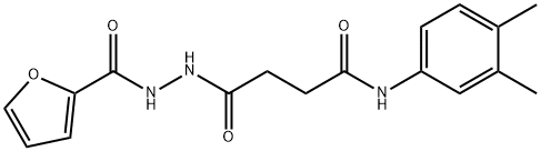 N-(3,4-dimethylphenyl)-4-[2-(2-furoyl)hydrazino]-4-oxobutanamide Struktur