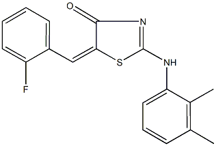 356572-90-2 2-(2,3-dimethylanilino)-5-(2-fluorobenzylidene)-1,3-thiazol-4(5H)-one