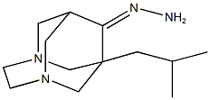 1-isobutyl-3,6-diazatricyclo[4.3.1.1~3,8~]undecan-9-one hydrazone Structure