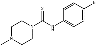 N-(4-bromophenyl)-4-methyl-1-piperazinecarbothioamide 化学構造式