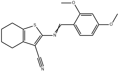 356586-75-9 2-[(2,4-dimethoxybenzylidene)amino]-4,5,6,7-tetrahydro-1-benzothiophene-3-carbonitrile