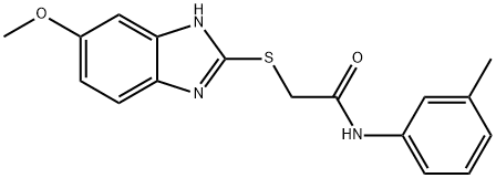2-[(6-methoxy-1H-benzimidazol-2-yl)sulfanyl]-N-(3-methylphenyl)acetamide Struktur