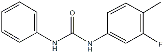 N-(3-fluoro-4-methylphenyl)-N'-phenylurea Struktur