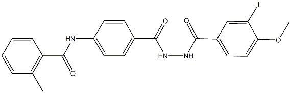 N-(4-{[2-(3-iodo-4-methoxybenzoyl)hydrazino]carbonyl}phenyl)-2-methylbenzamide 结构式