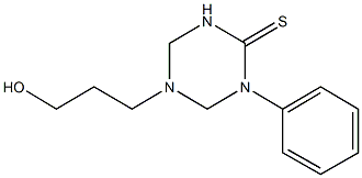 5-(3-hydroxypropyl)-1-phenyl-1,3,5-triazinane-2-thione 化学構造式