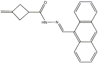 N'-(9-anthrylmethylene)-3-methylenecyclobutanecarbohydrazide 结构式