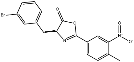 4-(3-bromobenzylidene)-2-{3-nitro-4-methylphenyl}-1,3-oxazol-5(4H)-one,356793-23-2,结构式