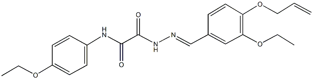 2-{2-[4-(allyloxy)-3-ethoxybenzylidene]hydrazino}-N-(4-ethoxyphenyl)-2-oxoacetamide,357160-62-4,结构式