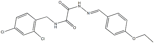 N-(2,4-dichlorobenzyl)-2-[2-(4-ethoxybenzylidene)hydrazino]-2-oxoacetamide Structure