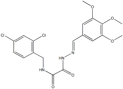 N-(2,4-dichlorobenzyl)-2-oxo-2-[2-(3,4,5-trimethoxybenzylidene)hydrazino]acetamide Structure