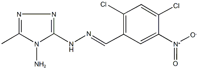 2,4-dichloro-5-nitrobenzaldehyde (4-amino-5-methyl-4H-1,2,4-triazol-3-yl)hydrazone,357190-60-4,结构式