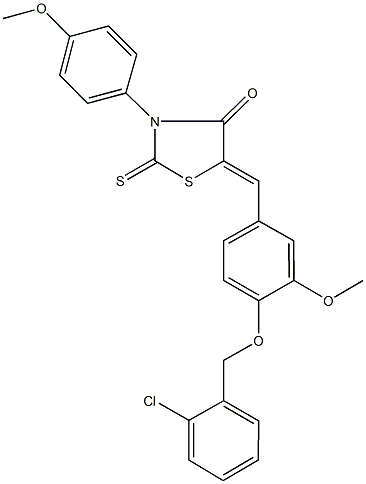 5-{4-[(2-chlorobenzyl)oxy]-3-methoxybenzylidene}-3-(4-methoxyphenyl)-2-thioxo-1,3-thiazolidin-4-one|