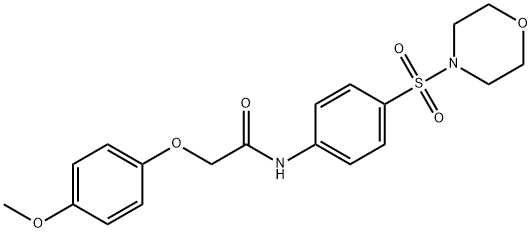 2-(4-methoxyphenoxy)-N-[4-(4-morpholinylsulfonyl)phenyl]acetamide,357212-20-5,结构式