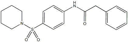 2-phenyl-N-[4-(1-piperidinylsulfonyl)phenyl]acetamide Struktur