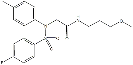 2-{[(4-fluorophenyl)sulfonyl]-4-methylanilino}-N-(3-methoxypropyl)acetamide|