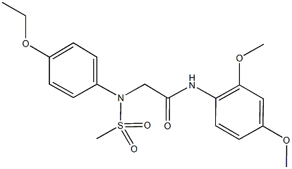 N-(2,4-dimethoxyphenyl)-2-[4-ethoxy(methylsulfonyl)anilino]acetamide 化学構造式