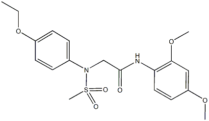 N-(2,4-dimethoxyphenyl)-2-[4-ethoxy(methylsulfonyl)anilino]acetamide 结构式