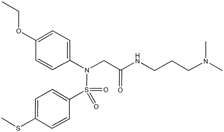 N-[3-(dimethylamino)propyl]-2-([4-(ethyloxy)phenyl]{[4-(methylsulfanyl)phenyl]sulfonyl}amino)acetamide Structure