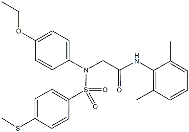 N-(2,6-dimethylphenyl)-2-([4-(ethyloxy)phenyl]{[4-(methylsulfanyl)phenyl]sulfonyl}amino)acetamide Struktur