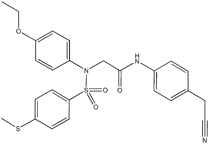 N-[4-(cyanomethyl)phenyl]-2-([4-(ethyloxy)phenyl]{[4-(methylsulfanyl)phenyl]sulfonyl}amino)acetamide|