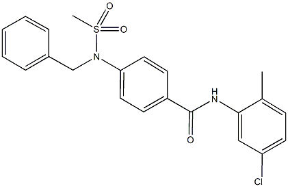 N-(5-chloro-2-methylphenyl)-4-[(methylsulfonyl)(phenylmethyl)amino]benzamide Structure