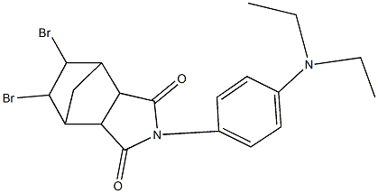 8,9-dibromo-4-[4-(diethylamino)phenyl]-4-azatricyclo[5.2.1.0~2,6~]decane-3,5-dione 化学構造式