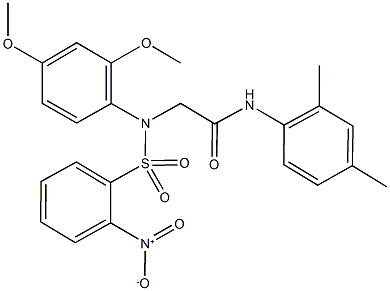 357389-61-8 N-(2,4-dimethylphenyl)-2-[({2-nitrophenyl}sulfonyl)-2,4-dimethoxyanilino]acetamide